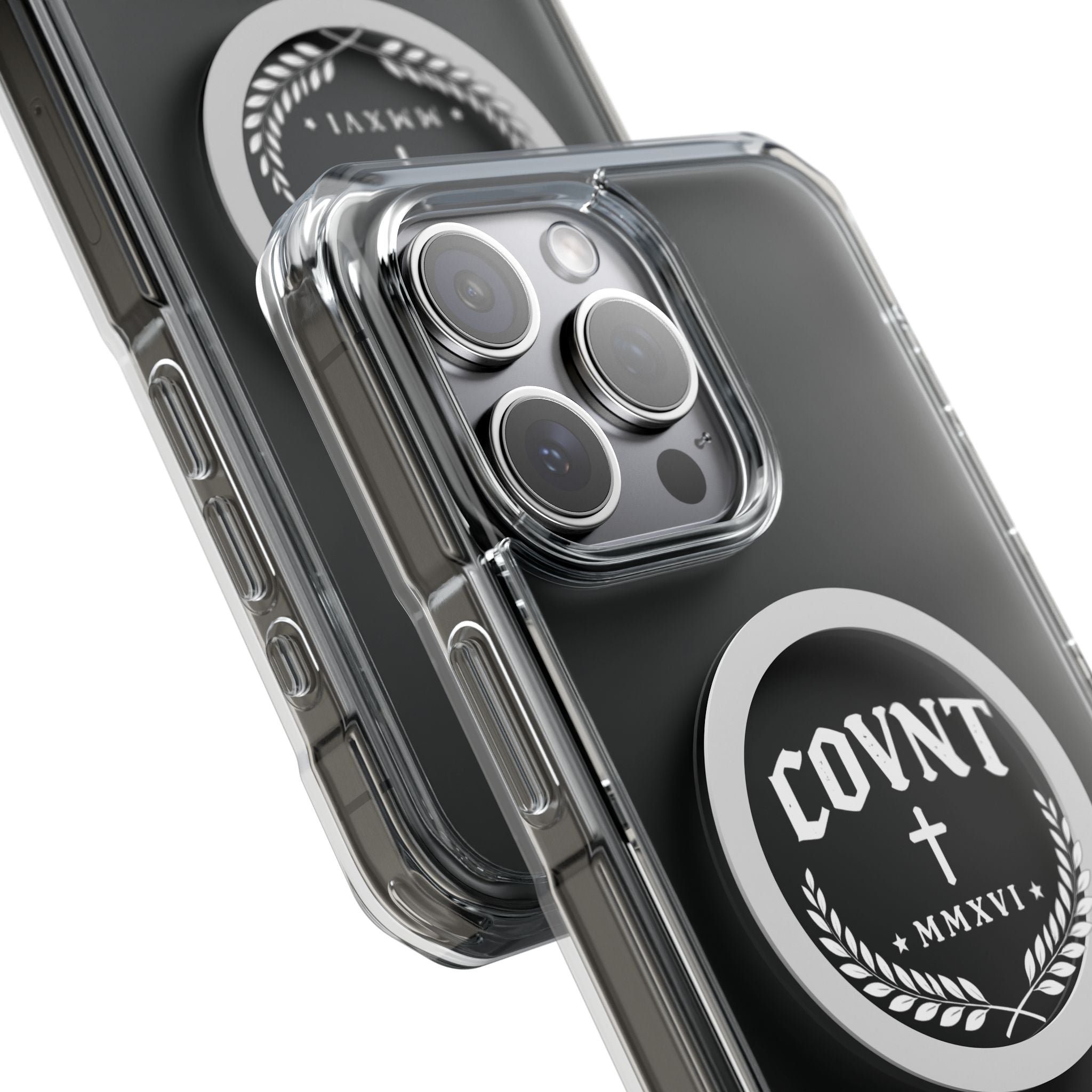Clear Magnetic Phone Case — COVNT Emblem Clear Impact Case with MagSafe Ring
